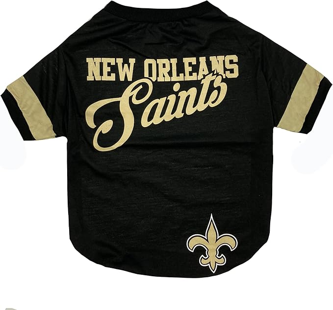 NFL New Orleans Saints T-Shirt for Dogs & Cats, Medium. Football Dog Shirt for - Image 3