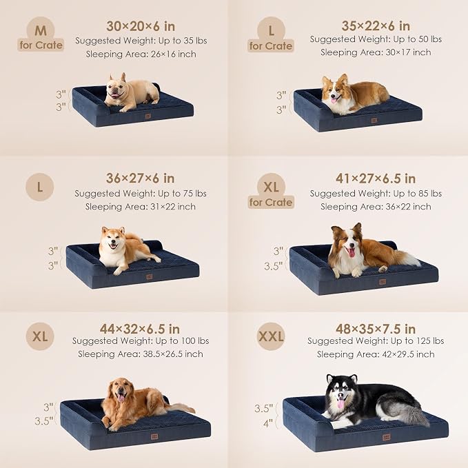 EHEYCIGA XXL Dog Bed Memory Foam, Orthopedic Giant Dog Bed Jumbo - Image 2