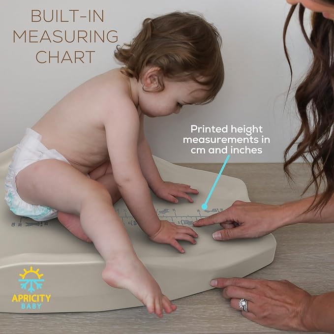 Apricity Baby Diaper Changing Pad – Waterproof Wipe-Clean Foam Changing Mat with Raised Sides, Non-Slip Base & Portable Design, Extra-Large 31.5” × 19.7” for Newborn to Toddler (Beige)