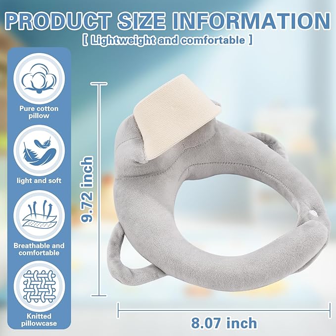 kornsurte Bottle Holder Pillow, Ergonomic Bottle Feeding & Breastfeeding Pillow,Nursing Support Cushion for Mom, Reduce Strain on arms and Back (Grey)