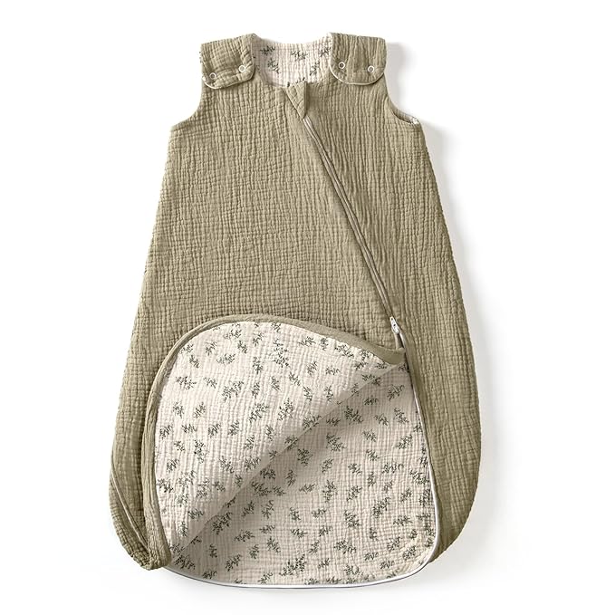 lulumoon Sleep Sack Muslin for Baby: Cotton Wearable Blanket for 15-24 Months - Soft Lightweight Ideal for Nursery Lounge Nighttime Naptime