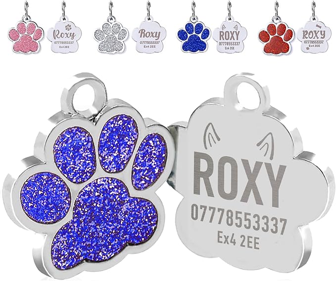 EDSG Cat Dog Tags Personalized for Pets, Dog Name Tags Cat Name ID Tag by EDSG