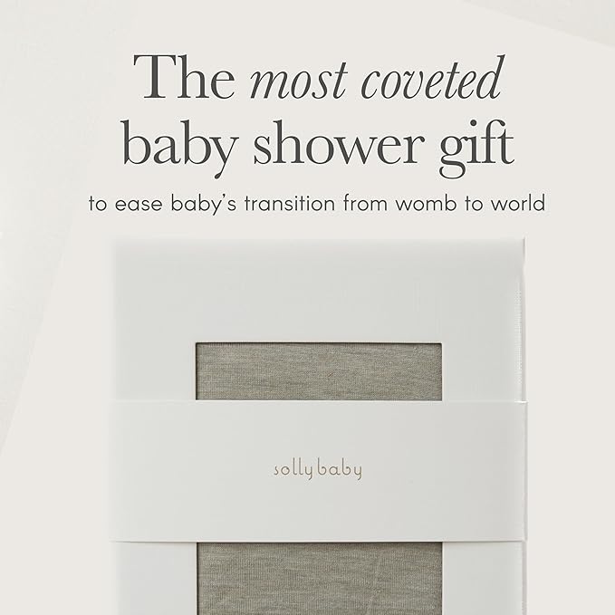 Solly Baby Wrap, Buttery-Soft Baby Carrier Newborn to Toddler 8-25 Lbs., Lightweight & Hands-Free Infant Wrap, Breathable Carrier, Baby Wearing & Postpartum Essential, New Mom Gift, Charcoal Toile