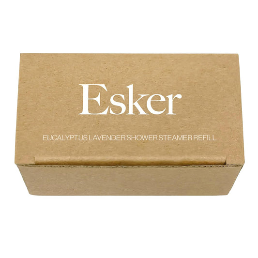 Esker - Aromatic Shower Steamer Refill Pack | Vegan, Cruelty-Free, Clean Beauty (6 Lavender Eucalyptus, NO Holder)