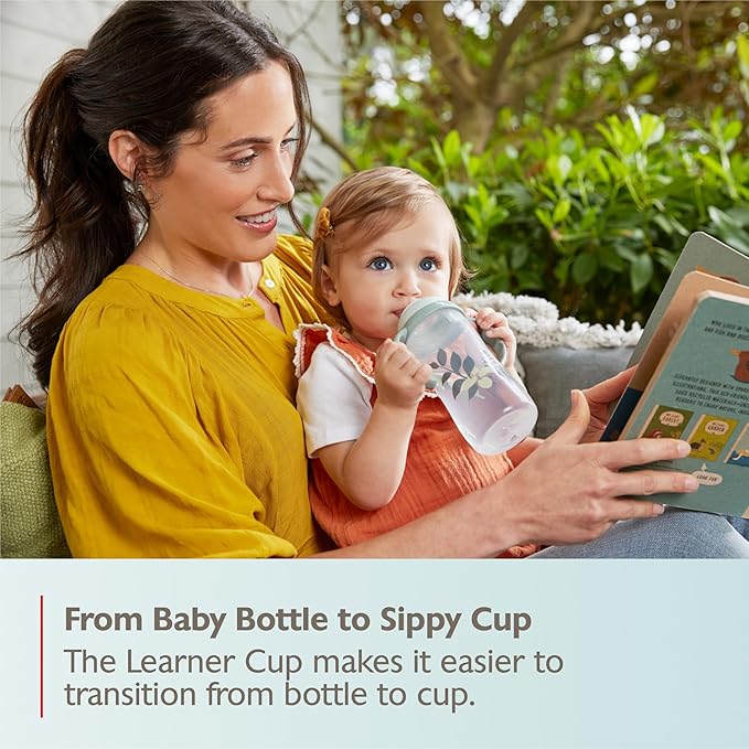 NUK Learner Cup, 8+ Months, Fun Fruits and Animals, Amazon Exclusive Collection, 10 Oz, Pack of 2, BPA-Free, Soft Spout, Spill Proof Sippy Cup