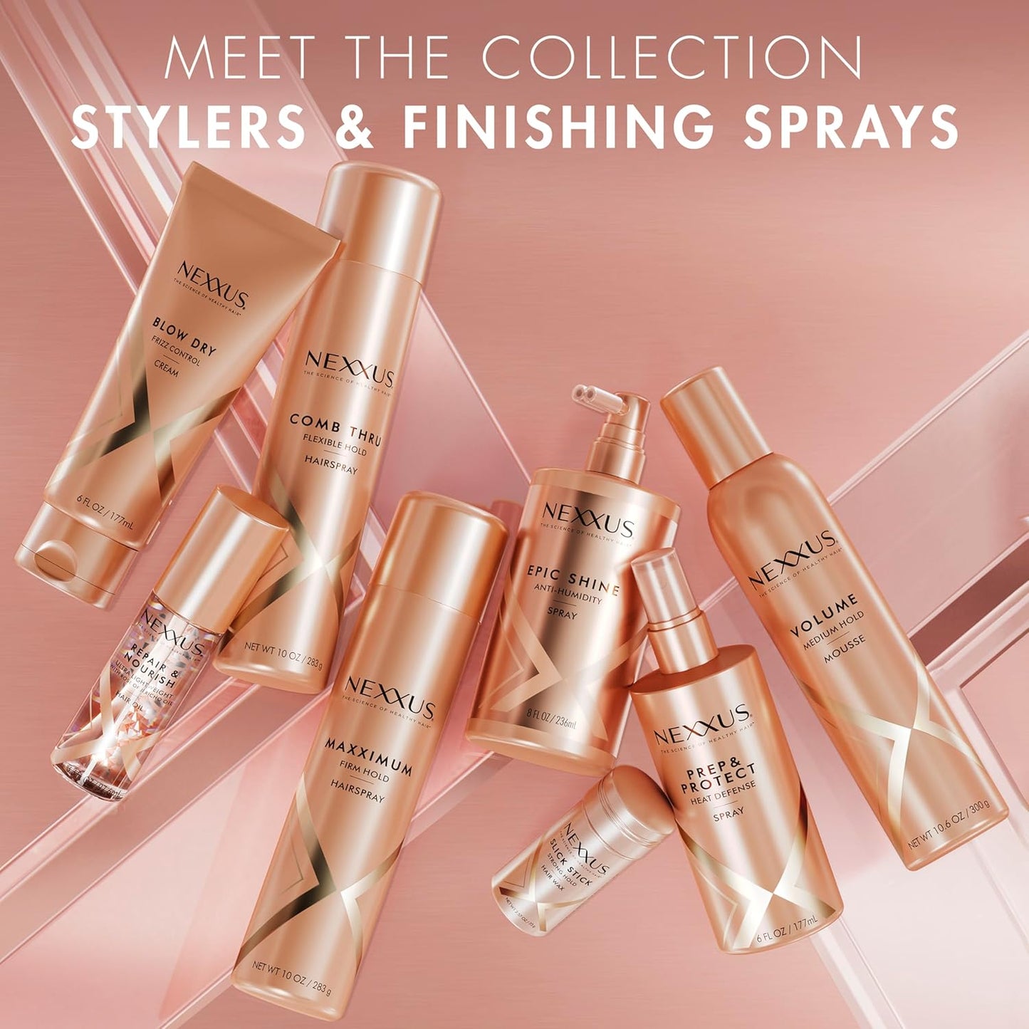 Nexxus Ultra Lightweight Hair Oil Repair & Nourish for Intense Nourishment with StyleProtect Technology & Rose of Jericho Oil 3.3 oz