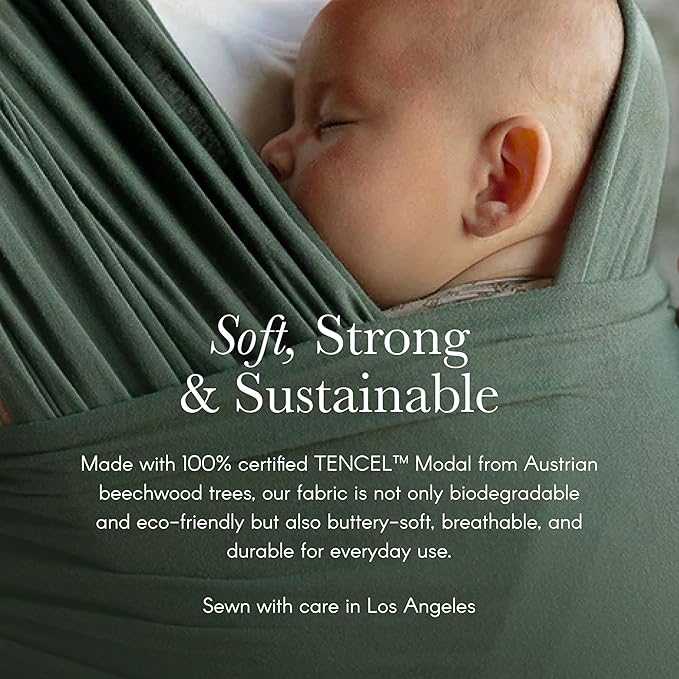 Solly Baby Wrap, Buttery-Soft Baby Carrier Newborn to Toddler 8-25 Lbs., Lightweight & Hands-Free Wrap, Breathable Summer Carrier, Baby Wearing & Postpartum Essential, New Mom Gift, Driftwood Stripe