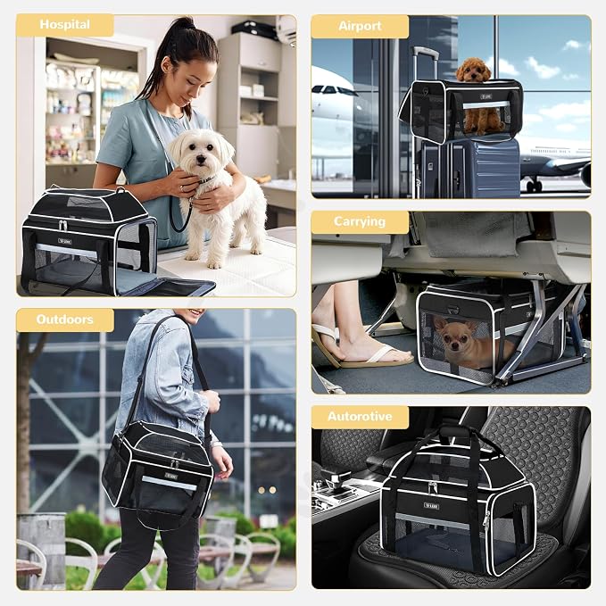 Lekereise Top-Expandable Pet Carrier 18x11x11Inch Delta American United Airline - Image 7