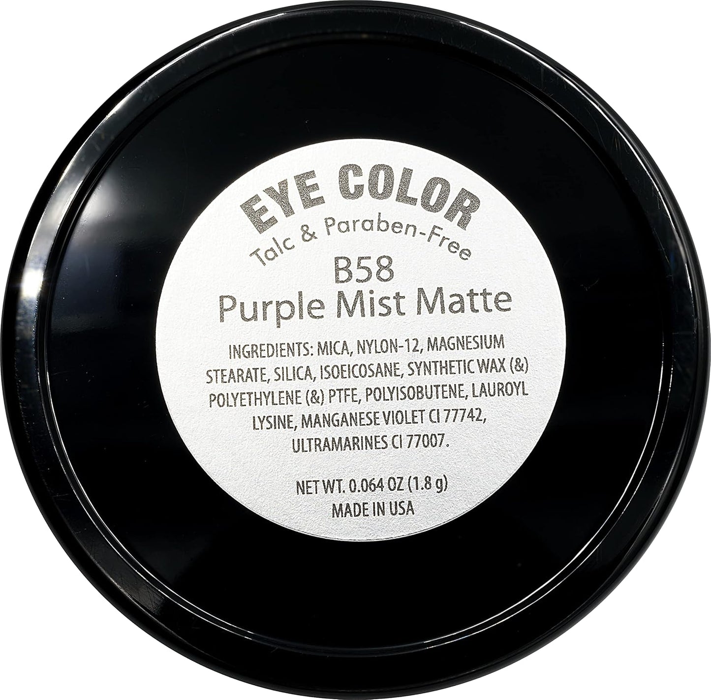 Purple Mist Matte Soft Lilac Mauve Pressed Powder Single Vegan Eyeshadow; Talc, Paraben & Cruelty Free