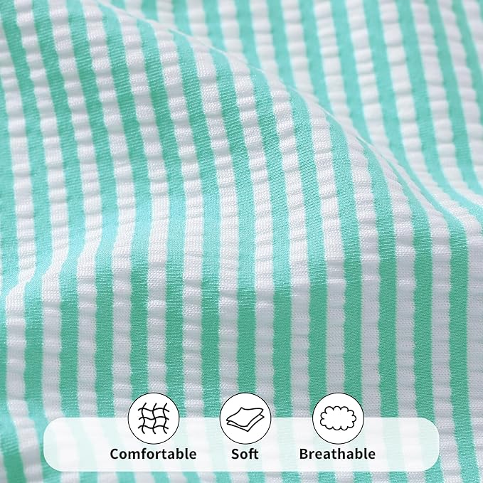 Happy Town Toddler Swimsuit Girl Solid Color Stripe One-Piece Baby Bathing Suits