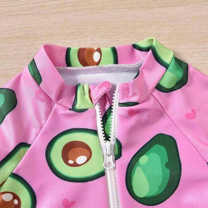 Aalizzwell Baby Girls Long Sleeve One Piece Swimsuit with Hat