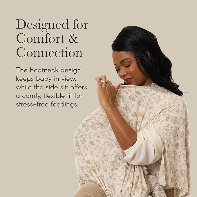 Solly Baby Nursing Cover, Ultra-Breathable, Lightweight Breastfeeding Cover-Up, Buttery-Soft Fabric, Universal Fit, Postpartum Essentials, Newborn Must Haves, Flax