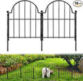Garden Fence, 22 in x 10.83 ft Arched Rustproof Metal No Dig Fence Garden Fence by Blingluck