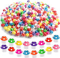 DIYDEC 100pcs Mini Resin Mushroom 8 Colors Small Mushrooms Figures Tiny Resin by DIYDEC