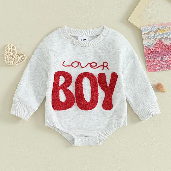 VISGOGO Newborn Infant Baby Boy Girls Oversized Romper Little Dude Sweater Onesie Coming Home Outfit Neutral Clothes