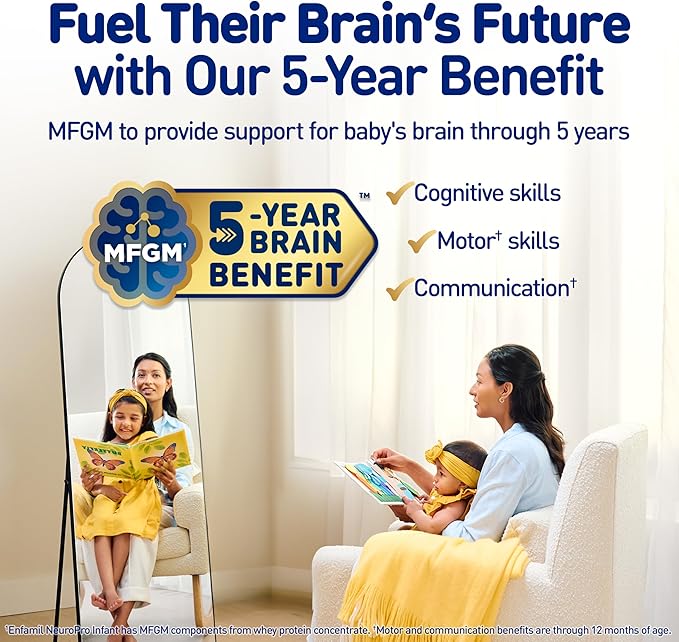 Enfamil NeuroPro Baby Formula, MFGM* 5-Year Benefit, Expert-Recommended Brain-Building Omega-3 DHA, Exclusive Immune Supporting HuMO6 Blend, Ready-to-Feed Infant Formula, Liquid, 8 Fl Oz, 24 Bottles