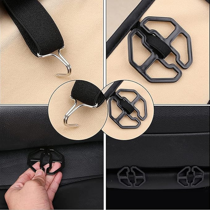 Coverado Car Seat Covers Full Set, Seat Covers for Cars, Car Seat Covers Front Seats and Back, Brown Car Seat Protector Waterproof, Nappa Leather Car Seat Cushion Fit for Most Cars