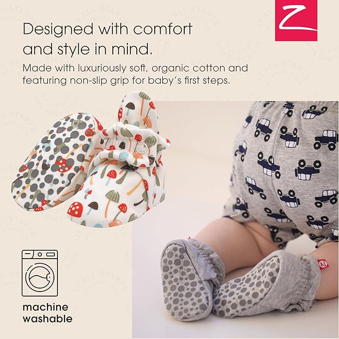 Zutano Organic Baby Booties Newborn Infant, Lost Baby Socks Solution, Unisex, Girl, Boy, 0-3, 3-6, 6-12, 12-18, 18-24 Months