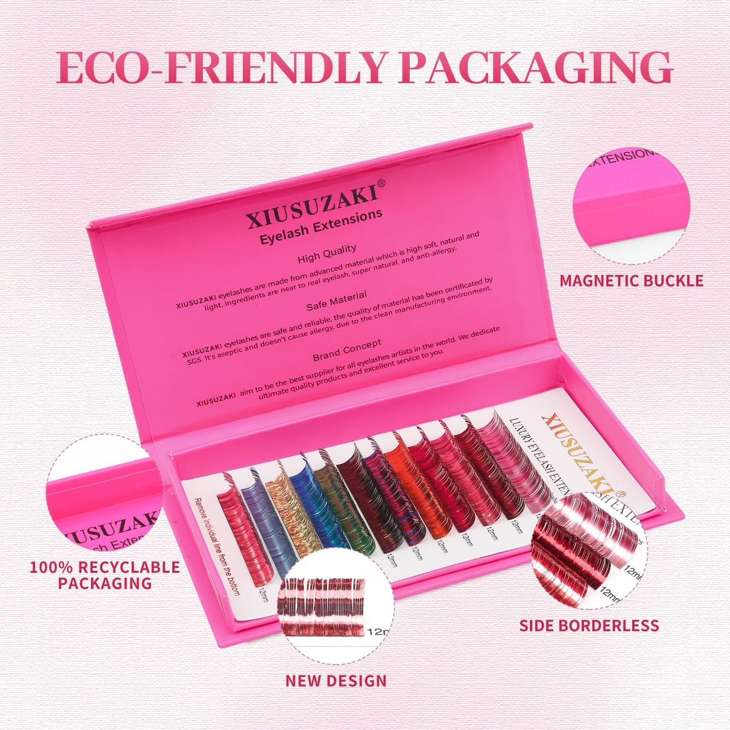 Glitter Spike Tinsel Eyelash Extensions 0.07 Colored Lashes Extension D Curl Lashes 14mm Lash Extensions Soft False Eyelashes Volume Lashes 12 Rows Professional Use(Glitter,0.07-D,14mm)