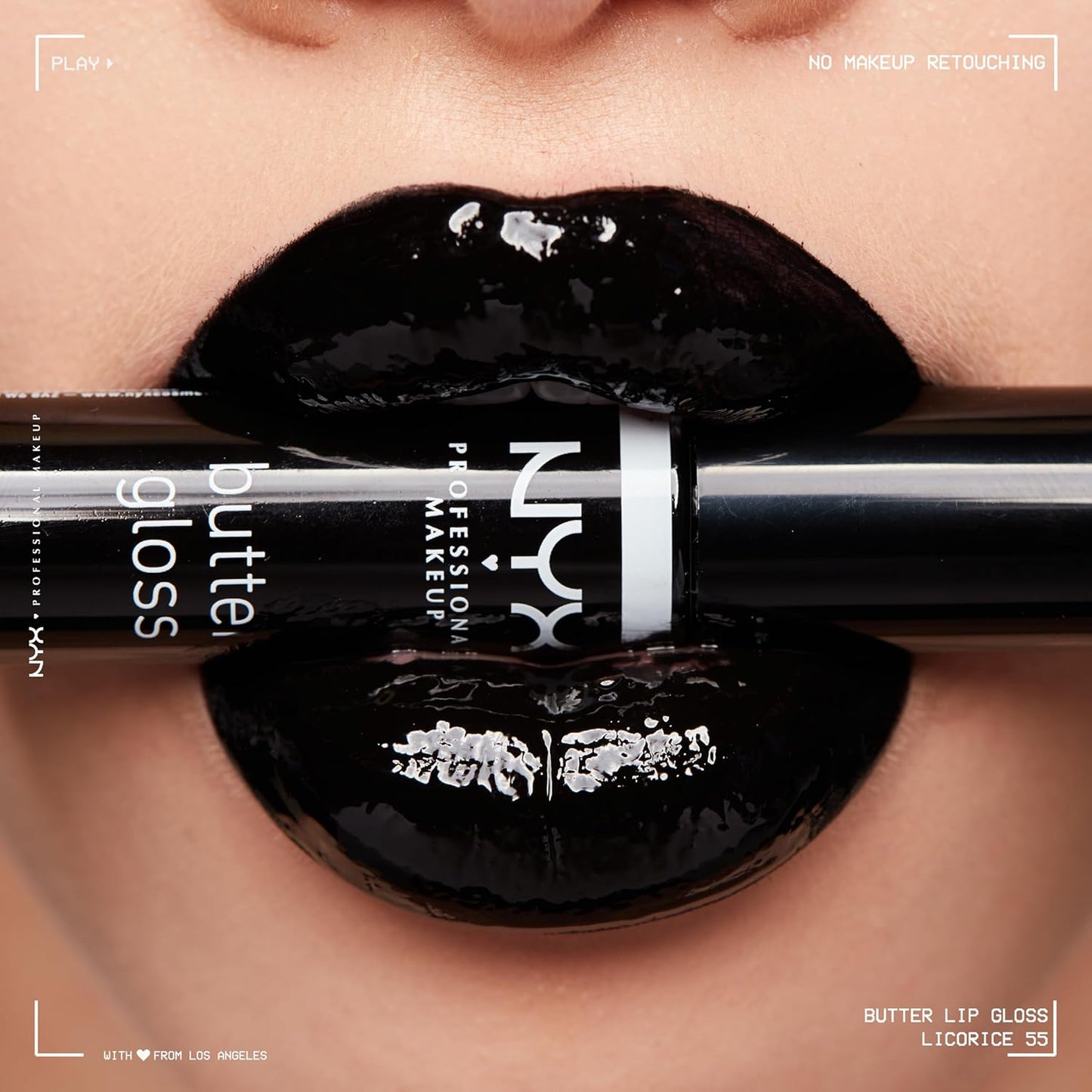 NYX PROFESSIONAL MAKEUP Butter Gloss, Non-Sticky Lip Gloss - Licorice (Black)