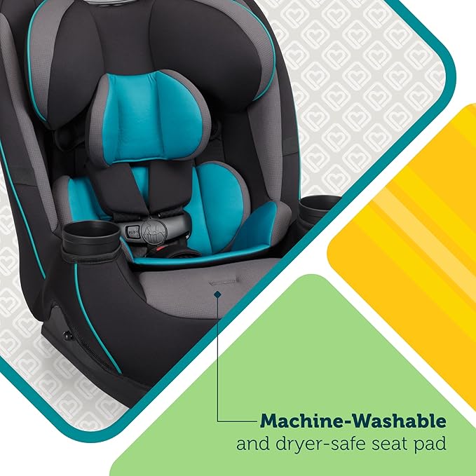 Safety 1st Grow and Go All-in-One Slim Convertible Car Seat, Rear Facing, 5-40 lbs, Forward Facing (30–65 lbs), High Back Booster Seat 40-100 pounds, Vineyard Girl