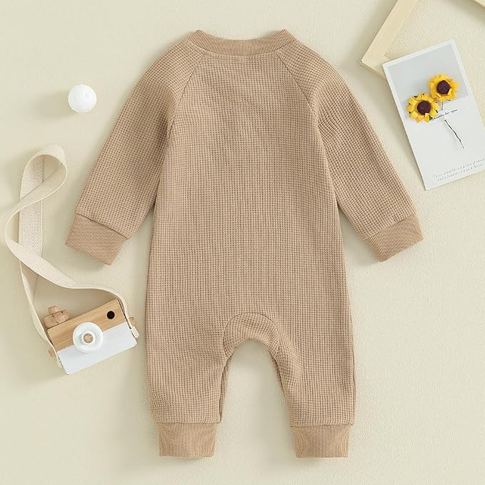 Kuriozud Newborn Infant Unisex Baby Boy Girl Clothes Button Romper Jumpsuit Basic One Piece Outfits