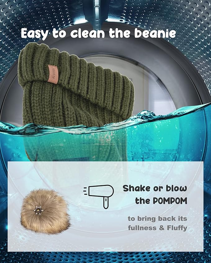 FURTALK Kids Winter Hat Toddler Knitted Beanie with Faux Fur Pom Poms for Baby Girls Boys