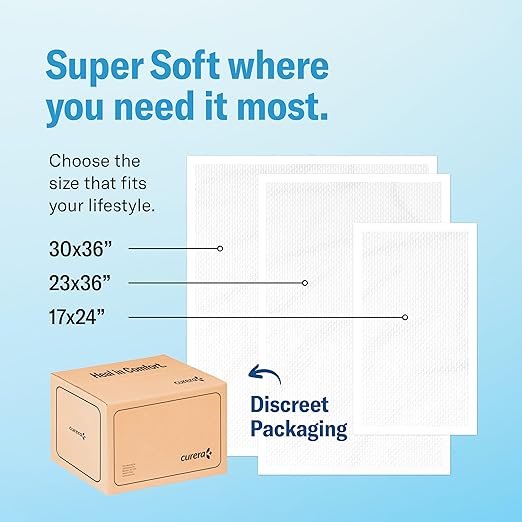 Chucks Super Soft Variety Pack - 3 Sizes - 15 Disposable Underpads - The Right Size for Every Need - (17X24", 23X36", 30X36") - Sample Our Range of Sizes or Pack Them for Your Trip