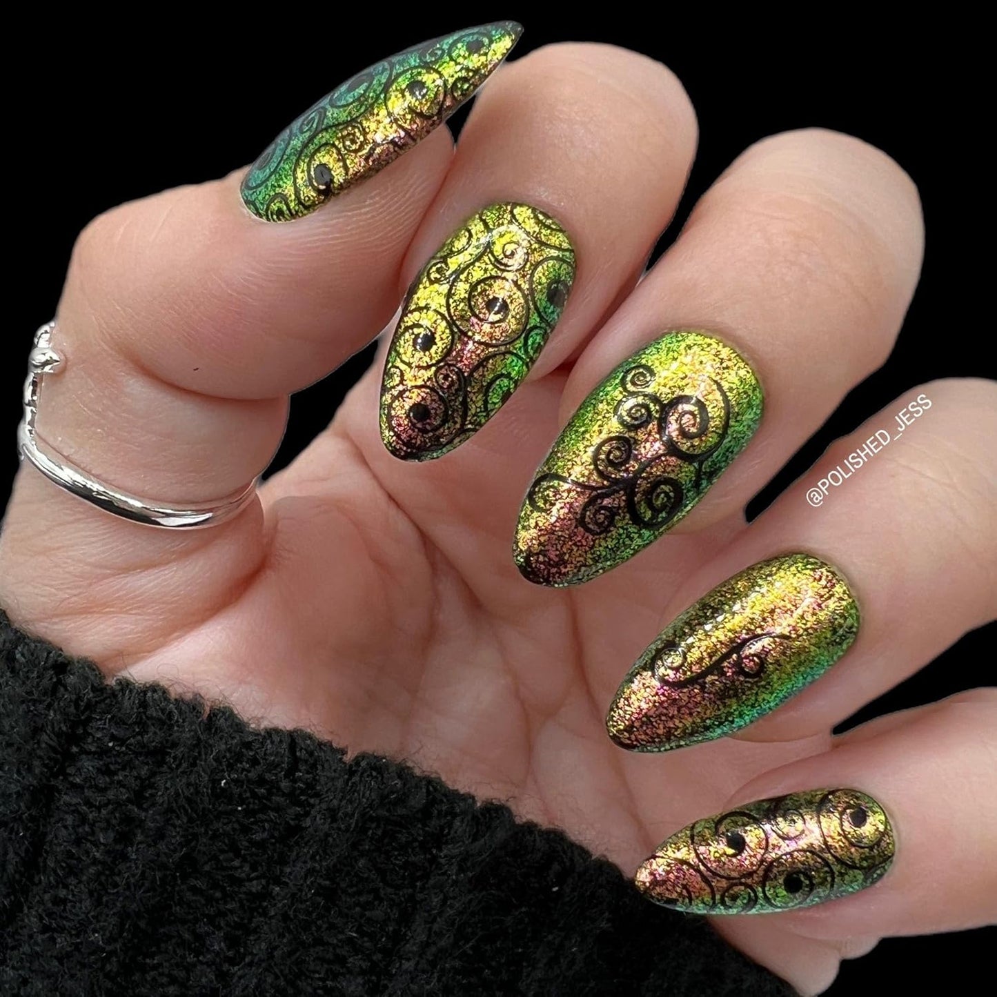 Maniology Swirls Nail Stamping Plate | Swirling Patterns Nail Art Manicure Designs, Swirl-Theme DIY Patterns - Reusable, Rectangular, Stainless Steel Nail Art Template