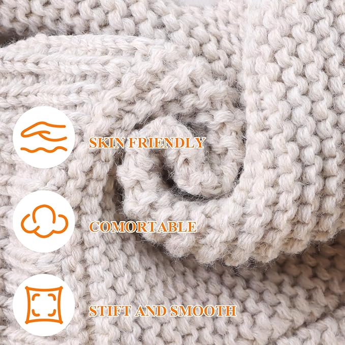 JANGANNSA Cute Bear Baby Beanie Pompom Baby Boys Hat Infant Toddler Winter Knitted Beanies for Girls