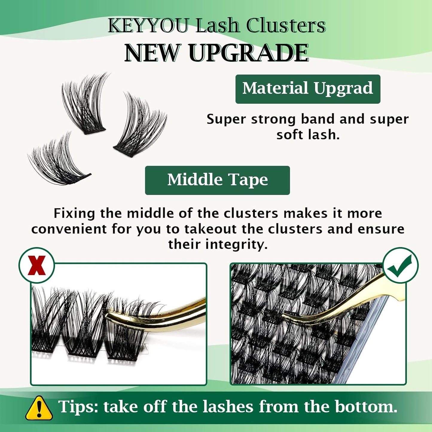 Lash Clusters,96 Pcs Cluster Lashes D Curl 10-18MIX DIY Lash Extensions Eyelash Clusters,KEYYOU Volume Wispy Individual Lashes Soft&Comfortable Easy DIY at Home(Y01,D-10-18MIX)