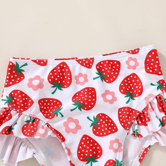 YOUNGER TREE Toddler Girls Two Pieces Swimsuit Color Block Stripe Swimwear Summer Beach Bathing Suit 18M-5T