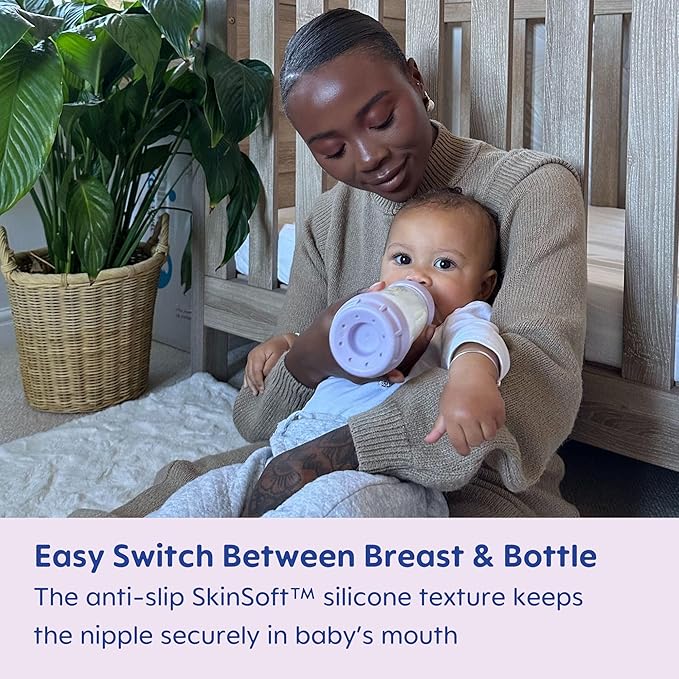 MAM 9oz Easy Start Anti-Colic Baby Bottles, Medium Flow, Breastfeeding-Like Silicone Nipple, Reduces Colic, Gas, & Reflux, Easy-to-Clean, BPA-Free, Baby Bottles for Newborns, 2+ Months
