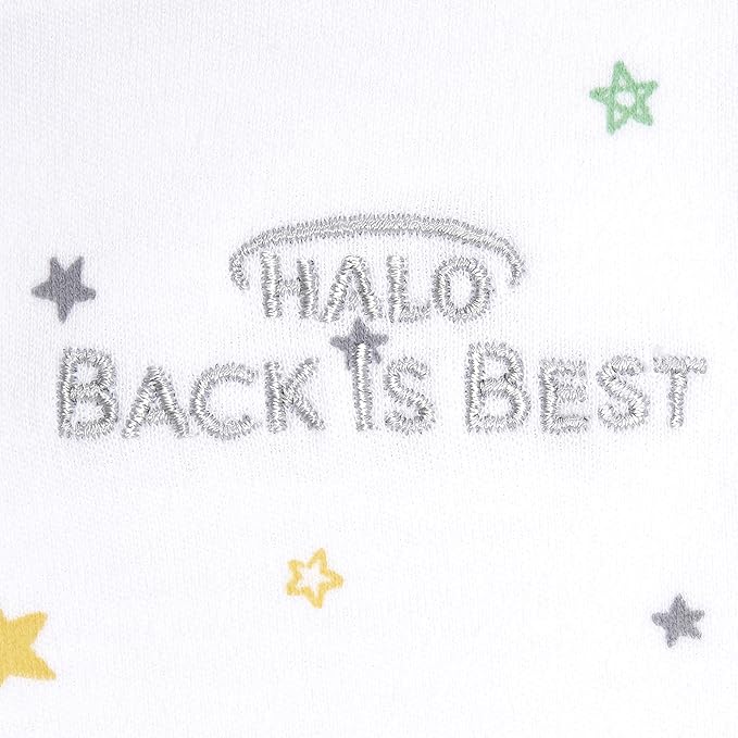 HALO 100% Cotton Sleepsack Swaddle, 3-Way Adjustable Wearable Blanket, TOG 1.5, Space, Newborn, 0-3 Months