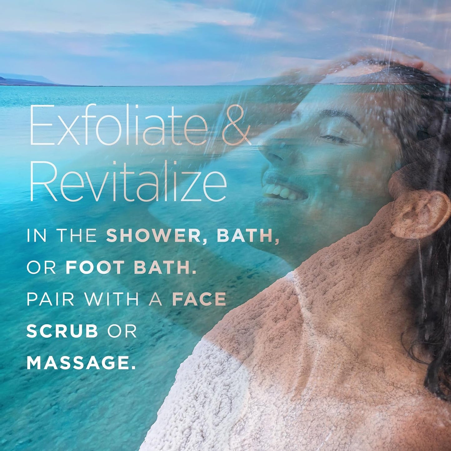 Minera Fine Grain Dead Sea Salt for Bath & Soaking – 57 lbs (3 x 19 lb Bags), Fast-Dissolving, 100% Pure & Natural, Unscented, Skin-Nourishing Bulk Sea Salt