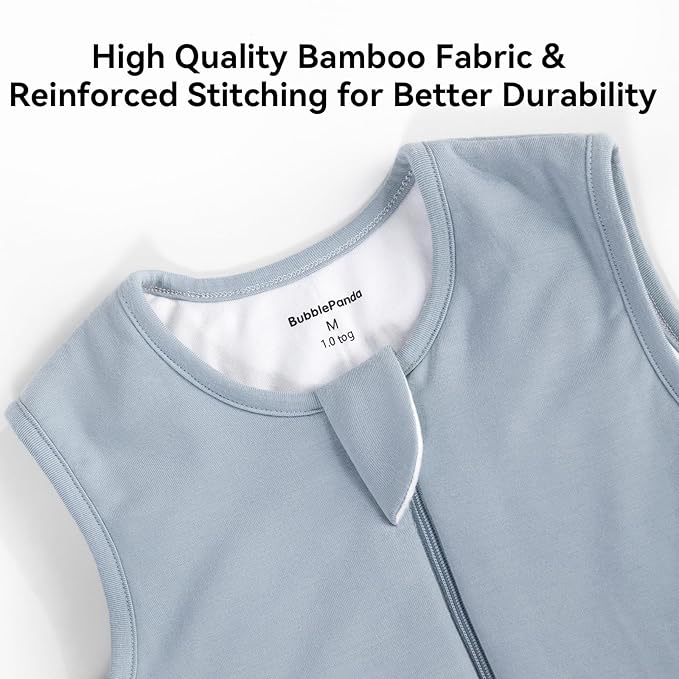 Rayon Made from Bamboo Toddler Sleep Sack with Feet 12-24 Months 1.0 Tog Ultra Soft Toddler Sleeping Sack 1t-2t Sleep Bag Walker Quilted Wearable Blanket with Legs 2-Way Zipper Lightweight