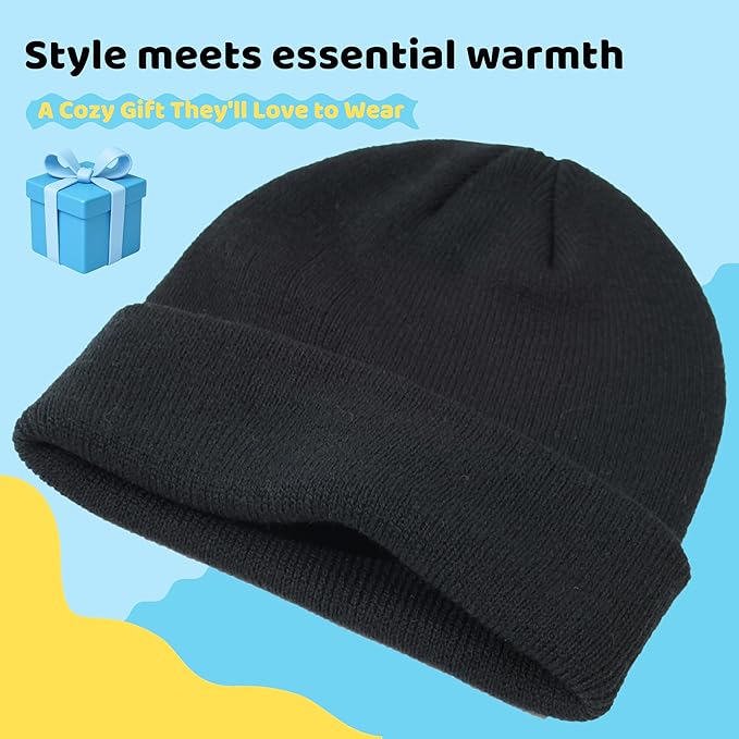 YMYDYFC Baby Beanie 3Pack Toddler Beanie Infant Knit Hat Baby Winter Hats for Boy Girl Winter Clothes Warm Knit Cap 0-6Years