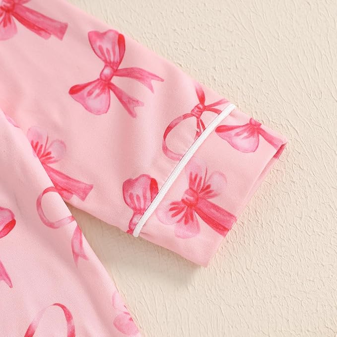 Balaflyie Baby Girl Button Down Pajamas Romper One-Piece Jumpsuit Long Sleeve Sleeper Infant Sleepwear