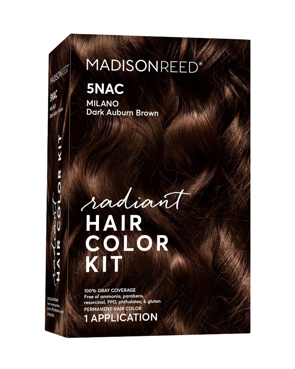 Madison Reed Radiant Hair Color Kit | 5NAC Dark Chocolate Brown with Copper-Auburn Undertones (Milano Brown) 100% Gray Hair Coverage | Dimensional Permanent Hair Dye | PPD & Ammonia-Free | 1 Pack
