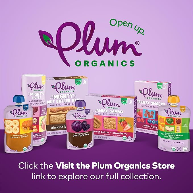 Plum Organics Mighty 4 Organic Toddler Food - Strawberry, Banana, Greek Yogurt, Kale, Amaranth, and Oat - 4 oz Pouch (Pack of 12) - Organic Fruit and Vegetable Toddler Food Pouch