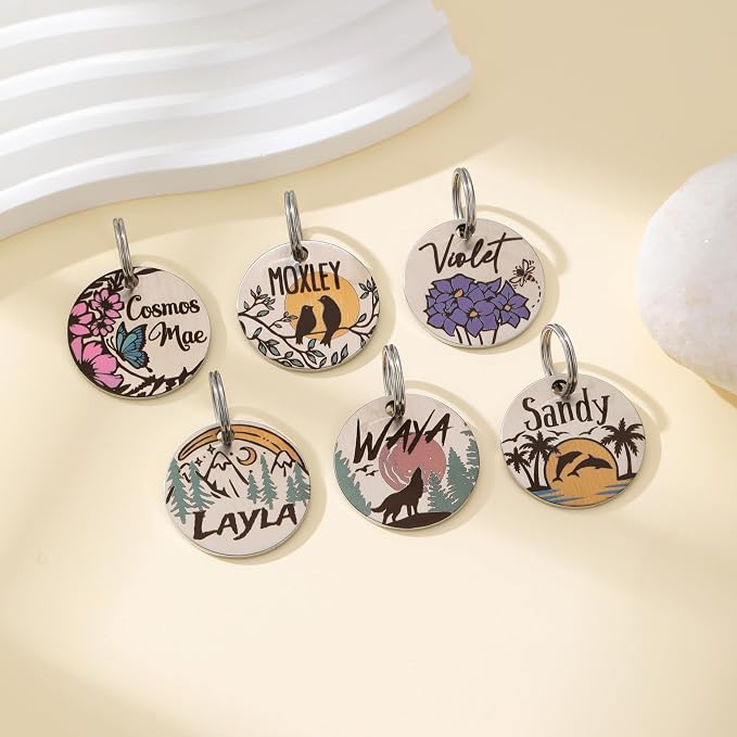 Colorful Dog Tags Personalized, Engraved Dog Tags - Image 3