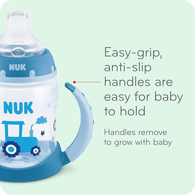 NUK Learner Cup, 5oz, 2-Pack, Flowers – BPA Free, Spill Proof Sippy Cup