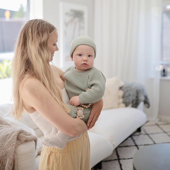 FRIGG Lucky Symmetrical SilkySoft Silicone Baby Pacifier | Made in Denmark | BPA-Free (Great Gray/Silver Gray, 6-18 Months)