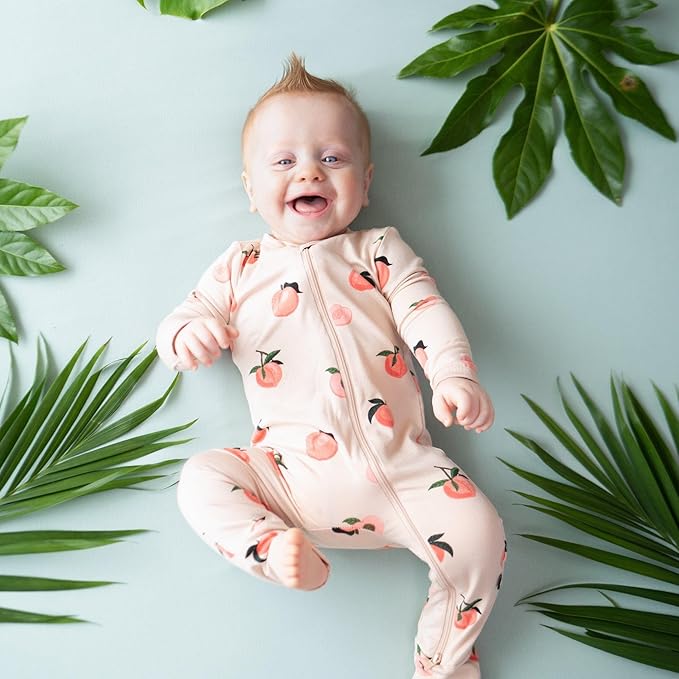 KYTE BABY Unisex Rayon Made From Bamboo Zippered Rompers 0-24 Months