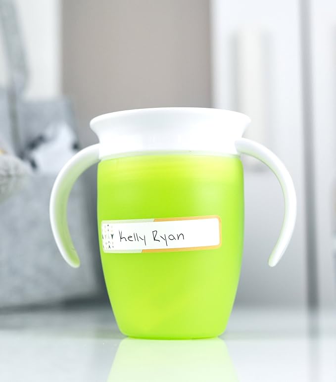 Bottle Labels, Write-On, Self-Laminating, Waterproof Kids Name Labels for Baby Bottles, Sippy Cup for Daycare School, Dishwasher Safe (Variety Pack, Set of 2)