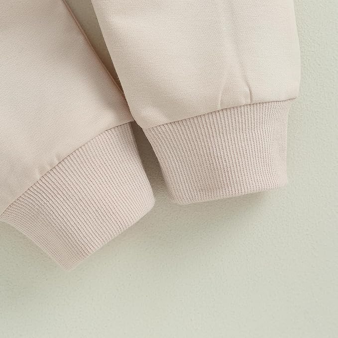 Fernvia Toddler Baby Girl Clothes 3 6 9 12 18 24 Months Fall Outfits Solid Long Sleeve Sweatshirt Tops + Pants Set