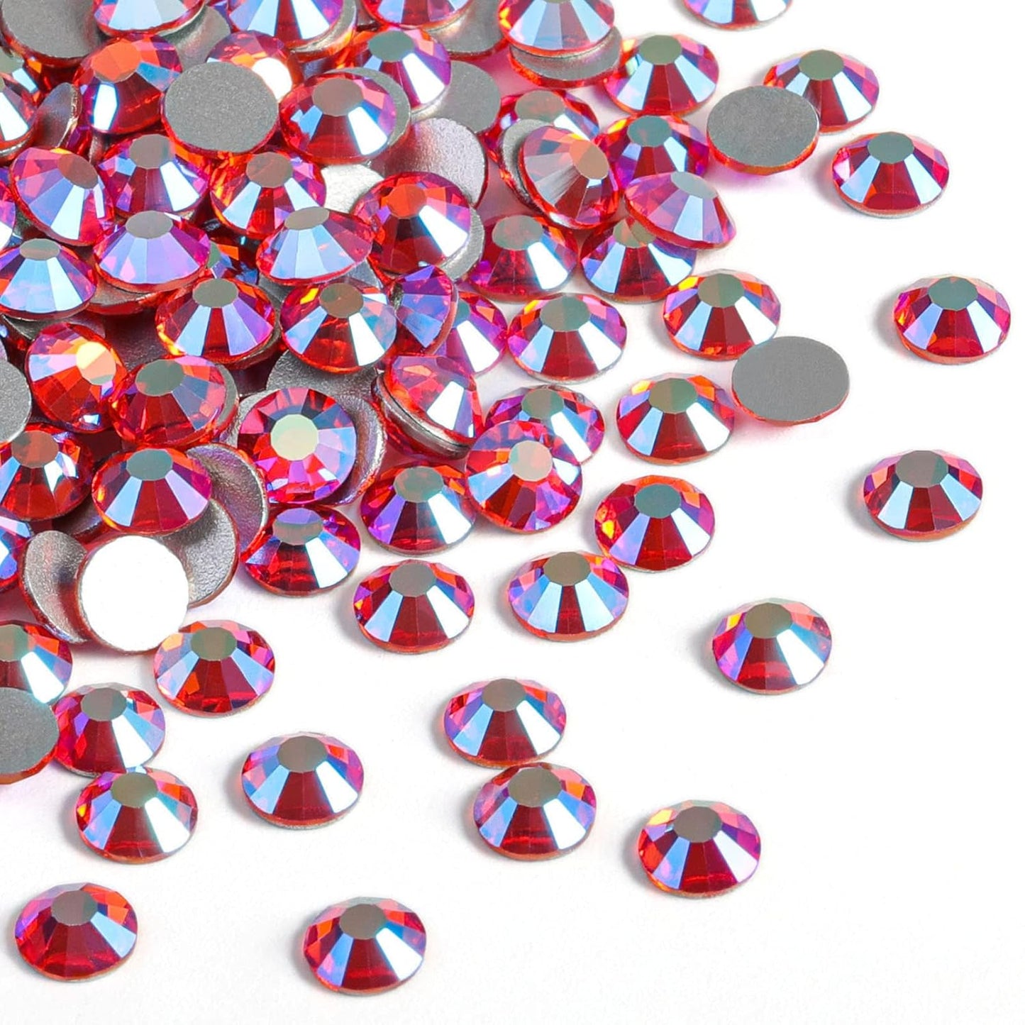 Beadsland 1440 Pieces Flat Back Crystal Rhinestones Round Gems,Hyacinth AB,SS20,4.6-4.8mm