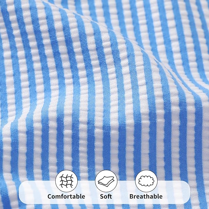 Happy Town Toddler Swimsuit Girl Solid Color Stripe One-Piece Baby Bathing Suits