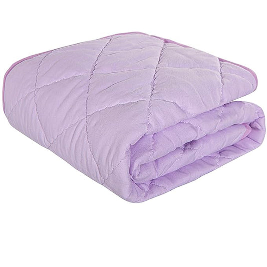 NTBAY Down Alternative Toddler Comforter, Lightweight and Warm Solid Color Baby Crib Quilted Blanket, 39x47 inches, Light Purple