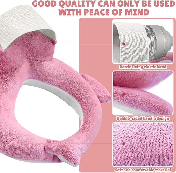 kornsurte Nursing Pillow for Bottle Feeding, Bottle Holder Support Pillow, Ergonomic Comfort Nursing Essentials for Mom, Sore Arm & Wrist Relief (Pink)
